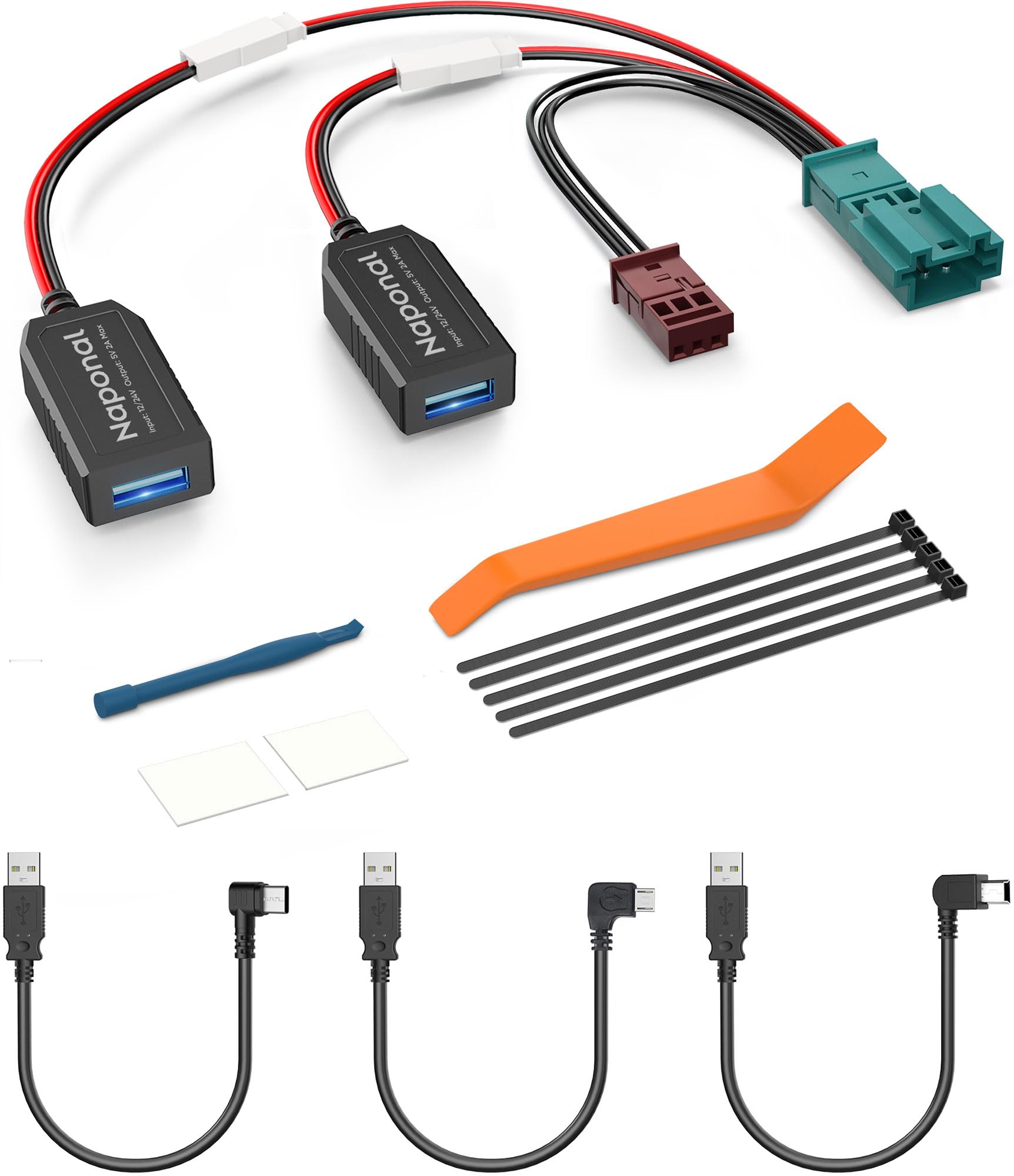 Amazon.com: Naponal GPS DashCam Power Adapter,(3Pin Type F